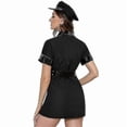 thumbnail image 4 of Women's Police Uniform 4pcs Adult Halloween Policewoman Cosplay Outfit Sexy Cop Costumes For Women, 4 of 5