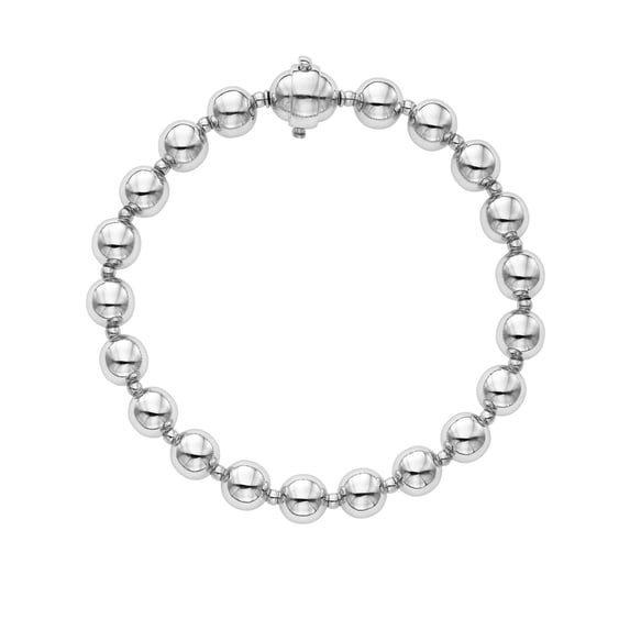14K White Gold Finish Bracelet 7.75"