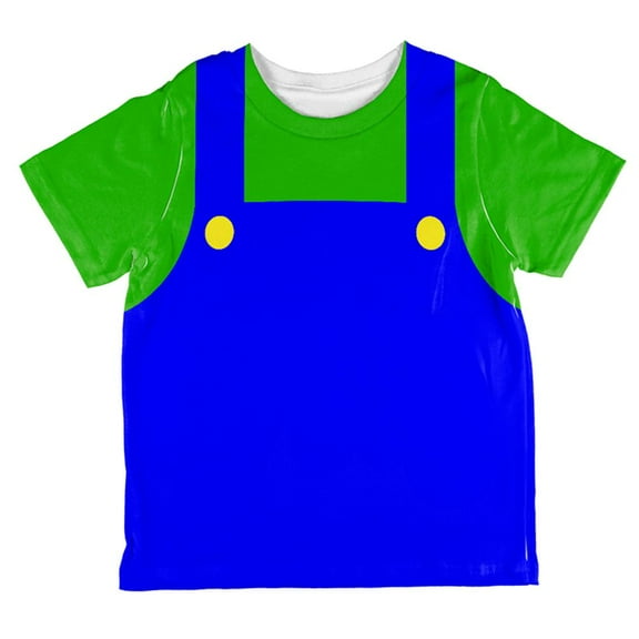 Halloween Italian Green Plumber Costume All Over Toddler T Shirt Multi 6T
