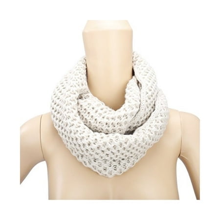 Peach Couture Polka Dot and Floral Graphic Print Infinity Loop Scarf Lavender