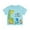 Blue, variant on Juniors Boys Athletic Shirts Summer Cute Cartoon Dinosaur Print Round Neck Short Sleeve Fashion Tee Shirts Streetwear,Blue,13-14 Years