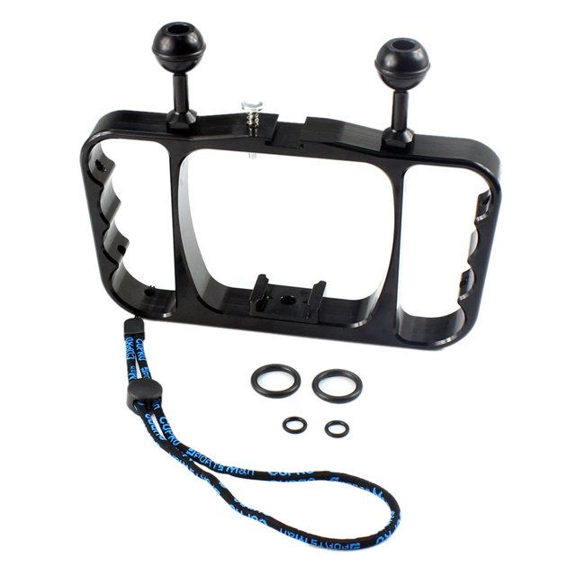 Reemplazo para Gopro Hero 7/6/5/4 Kit de marco de montaje de linterna de soporte de buceo de mano dual Eigraketly DZ6894-01