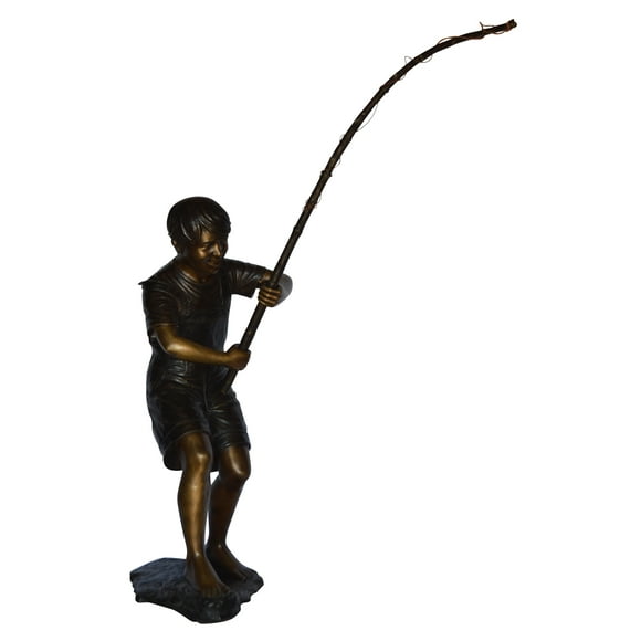 Fishing Boy Garden Statue