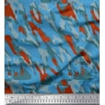 thumbnail image 1 of Soimoi Poly Georgette Fabric Tiger Animal Skin Printed Fabric 1 Yard 42 Inch Wide, 1 of 3