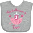 thumbnail image 3 of Inktastic Ballerina 2nd Birthday Girls Baby Bib, 3 of 4