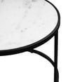thumbnail image 5 of 23 Inch Side End Table- Modern Round White Natural Marble Top- Iron Frame, 5 of 5