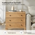 thumbnail image 4 of Tina's Home Transitional Solid Wood End Table with Charging Station & Spacious Storage Acorn, 4 of 7