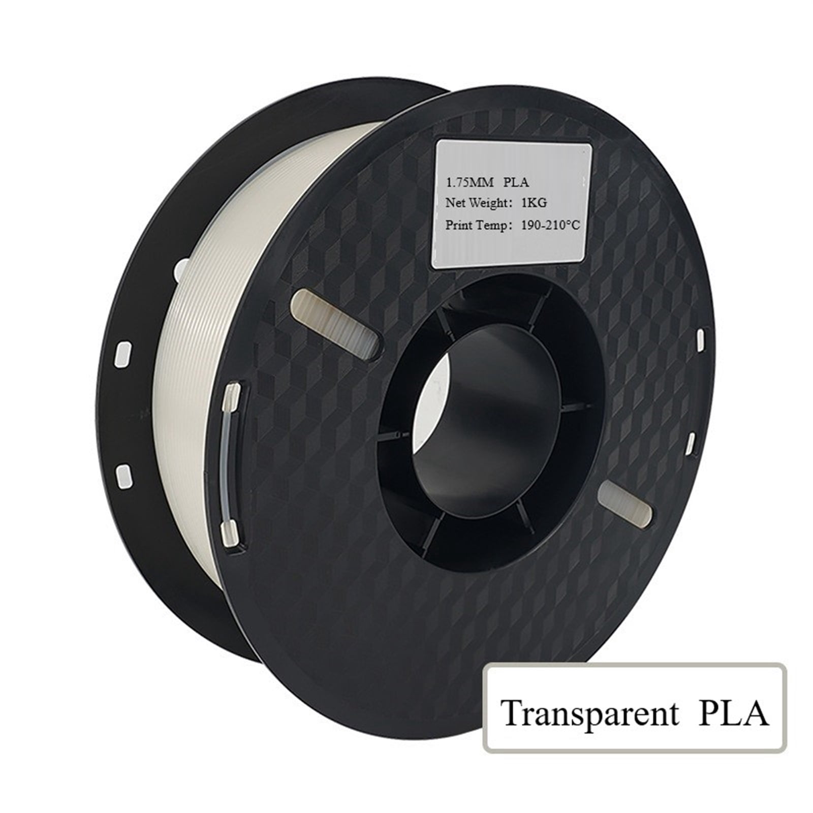 1.75mm PLA Solid Transparent Filament Fit Most 3D Printers, Easy-to-Print, No Pulling or Clogging, 1KG 3D Printer Accessories
