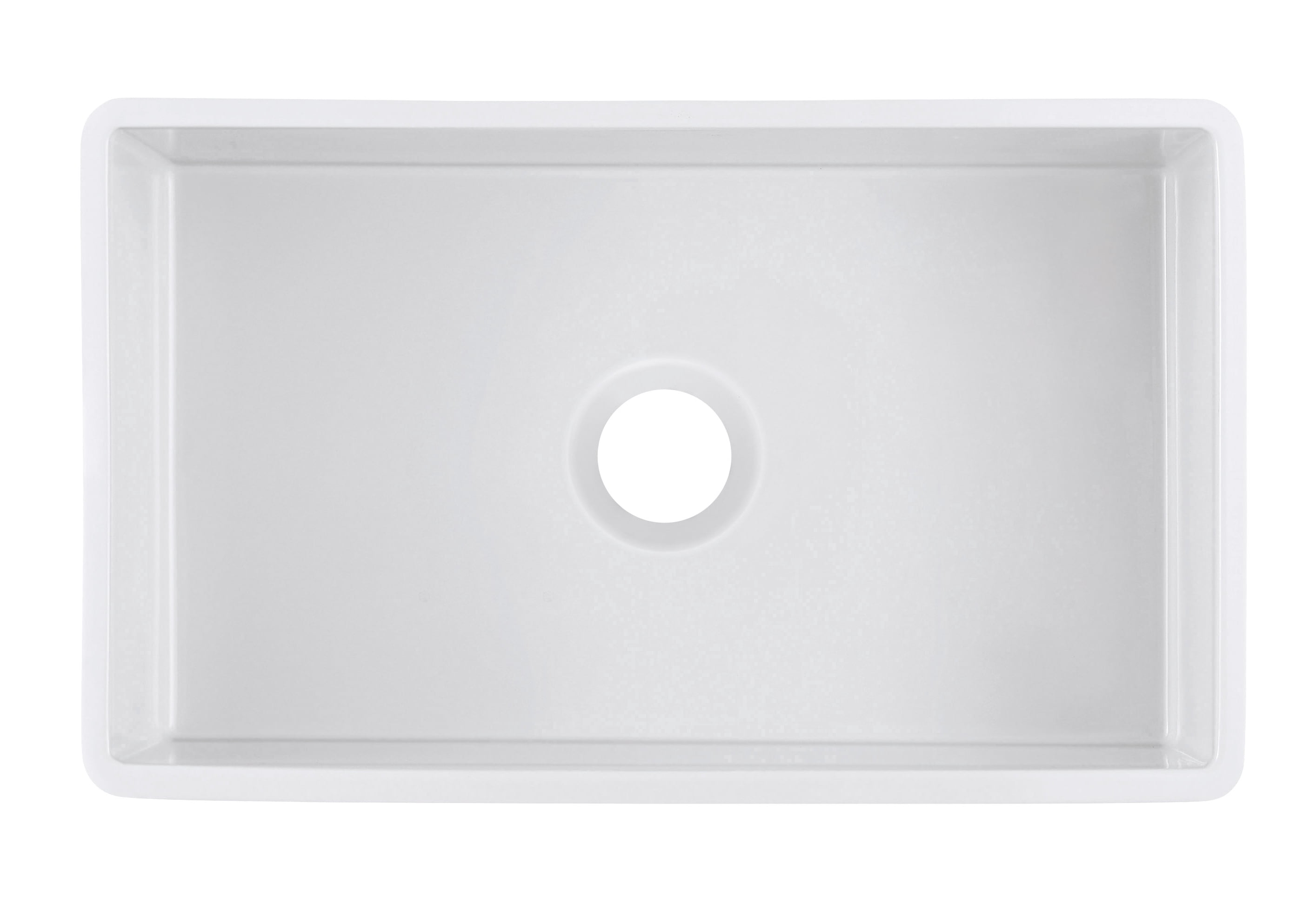 Sutton Place Farmhouse Fireclay 27" Kitchen Sink with Grid and Strainer in White