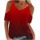 thumbnail image 1 of Camisas de Verano para las Mujeres Fuera Del Hombro Impreso Manga Corta Cuello Redondo, Camisas de Mujer Casual, 1 of 4