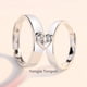 thumbnail image 1 of Anillo de pareja concéntrico con nudo para siempre, un par de anillos de plata esterlina para hombres y mujeres, moda de tendencia, boda para cumpleaños, regalo de San Valentín, 1 of 4