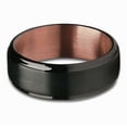 thumbnail image 2 of Espresso Wedding Ring,Black Tungsten Ring,Tungsten Carbide Ring,Engagement Ring,8mm Wedding Ring,Brush, 2 of 4