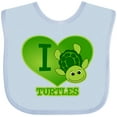 thumbnail image 3 of Inktastic I Love Turtles Boys or Girls Baby Bib, 3 of 4