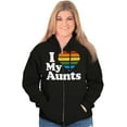 thumbnail image 4 of I Love My Aunts LGBTQ Gay Pride Zip Up Hoodie Men's Women's Brisco Brands L, 4 of 6