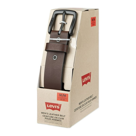 Men's Levi's® 38mm Beveled Edge Casual Leather Belt Color: Brown Size: M