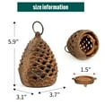 thumbnail image 4 of Sungmor Cast Iron Pinecone Tealight Candle Holder, Rustic Hanging Lantern, 1 Piece, 4 of 8