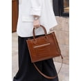 thumbnail image 5 of Genuine Cowhide Leather Women's Crocodile Embossed Tote Bag, Top Handle Crossbody Shoulder Purse, 5 of 8