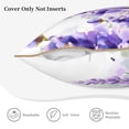 thumbnail image 5 of YFYANG Square Velvet Decorative Throw Pillow, 18"x18" Purple Lavender Watercolor Doodle Pattern Sofa Bed Cushion Pillows, 5 of 7
