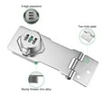 thumbnail image 2 of Cerradura de Combinación Sin Llave Uxcell 4.3" Pestillo de Contraseña Mecánico de Aleación de Zinc con Perilla de Giro Cerraduras de Hasp 90/180 Grados Cerradura de Puerta de Granero Plata, 2 of 7
