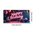 thumbnail image 3 of LUUFILx Panda Birthday Backdrop Banner for Kids Party Supplies Happy Birthday Decorations with Balloons and Flowers Party Decor Background Props, 3 of 9