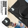 thumbnail image 3 of For iPad Air 13 inch / iPad Pro 12.9 inch 6th/ 5th/ 4th/ 3rd Case, 360 Hand Strap, Shoulder Strap, Kickstand, Rugged Drop Protection, Black, 3 of 7