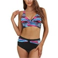 thumbnail image 1 of Bikini cómodo para mujer, traje de baño de playa de dos piezas dividido con almohadilla en el pecho, traje de baño cruzado en la espalda OAVQHLG3B Store  lin121212, 1 of 4