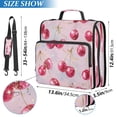 thumbnail image 3 of Water-Resistant 3-Ring Binder Organizer with Multiple Pockets Zipper Binder Bag for Office Watercolor Sparkling Cherries, 3 of 8