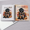 thumbnail image 4 of Hello Fall Newfoundland Scarf Welcome Autumn with Leaves Pumpkins Spiral Bound Journal Newfie Dog Lover Gifts 5x7in Spiral Notebook - 00011, 4 of 5