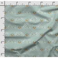 thumbnail image 2 of Soimoi Llama Alpaca Printed, Japan Crepe SatinFabric, by The Yard 54 Inch Wide, Decorative Sewing Fabric for Dresses Kimonos Gowns, Mint Green, 2 of 5