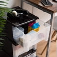 thumbnail image 4 of IRIS USA 17 Qt. Medium Plastic Stacking Drawer, Stackable Storage Organizer Unit with Sliding Drawer for Bedroom Kitchen Under Sink Pantry Craft Room Dorm Office, Black, 4-Pack, 4 of 7