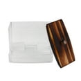 thumbnail image 5 of Unique Bargains 1 Pc Square Cylindrical Cover Acrylic Cotton Swab Holder Bathroom Transparent Dark Brown, 5 of 6