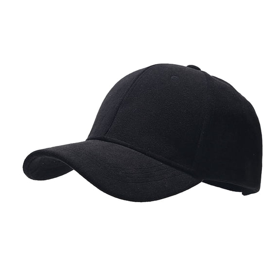 Plain Unpatterned Winter Baseball‑Cap Soft Warm Cloth Bill Hat All‑match Daily Travel Sports Sun‑Shade Cap
