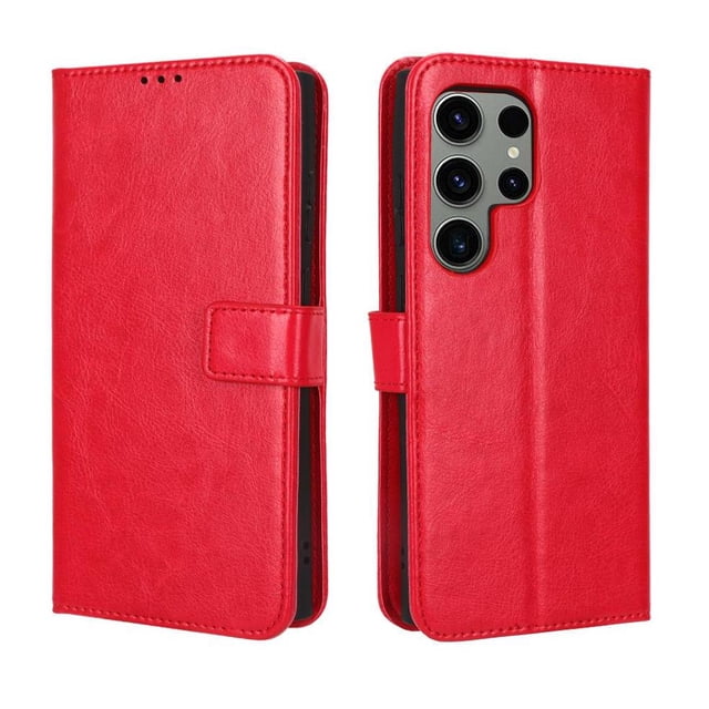 Funda tipo libro para Samsung Galaxy S23 Ultra 5G, cartera todo‑en‑uno, funda multifuncional con tarjetero y correa de muñeca desmontable