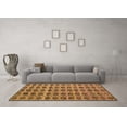 thumbnail image 3 of Ahgly Company Indoor Round Abstract Orange Modern Area Rugs, 7' Round, 3 of 4