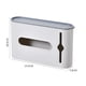 thumbnail image 4 of Caja De Almacenamiento De Bolsas De Supermercado Caja de pared de bolsa de basura montada en la pared a prueba de polvo para organizador de cocina (blanco) Ehuebsd Libre de BPA, 4 of 9