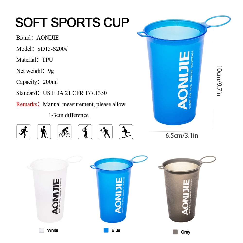 AONIJIE SD15 BPA Free Foldable Soft Water Bottle Kettle For Outdoor Sports