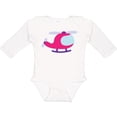 thumbnail image 3 of Inktastic Helicopter Pink Girls Girls Long Sleeve Baby Bodysuit, 3 of 5