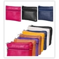 thumbnail image 4 of Women Men Genuine Leather Mini Zip Coin Key Purse Money Wallet Pouch Gift Purse Card Coin Key Holder Purse Clutch, 4 of 10