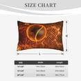 thumbnail image 4 of Gukieu Tennis Racket In Fire Print Plush Pillow Cover, Hidden Zipper Pillow Protector without Pillow Core, Suitable for Bedroom, Office, Car Decoration-16"x24", 4 of 6