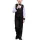 thumbnail image 1 of Odeerbi Chicos 4 Pcs Caballero Traje Formal Vestido Camisa + Traje Pantalones + Chaleco + Corbata Escenario Rendimiento Trajes Conjunto, 1 of 4