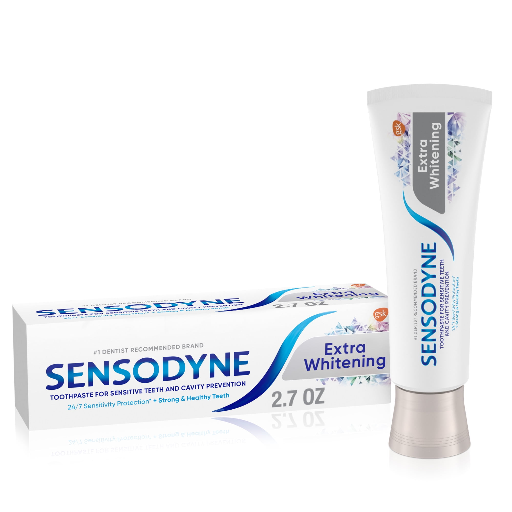Sensodyne Extra Whitening Sensitive Teeth Whitening Toothpaste, Mint - 2.7 Oz, for Adults