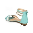 thumbnail image 3 of Liliana CG70 Women Mixed Media Snakeskin Strappy Low Wedge Zip Sandal, 3 of 5