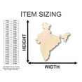thumbnail image 2 of Unfinished Wood India Shape - Country - Craft - up to 46" DIY 3" / 1/8", 2 of 3