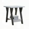 thumbnail image 6 of Modern White End Table with One Bottom Shelf & Tapered Leg Design, 6 of 7