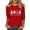 4 Red, variant on Womens 3/4 Sleeve Crew Neck T-Shirts Merry Bright Christmas Tree Graphic Tee Tops