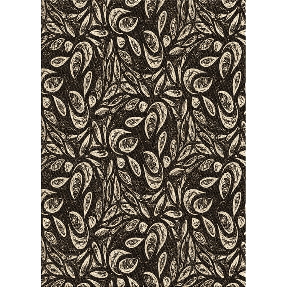 Ahgly Company Indoor Rectangle Patterned Bullet Shell Brown Area Rugs, 5' x 8'