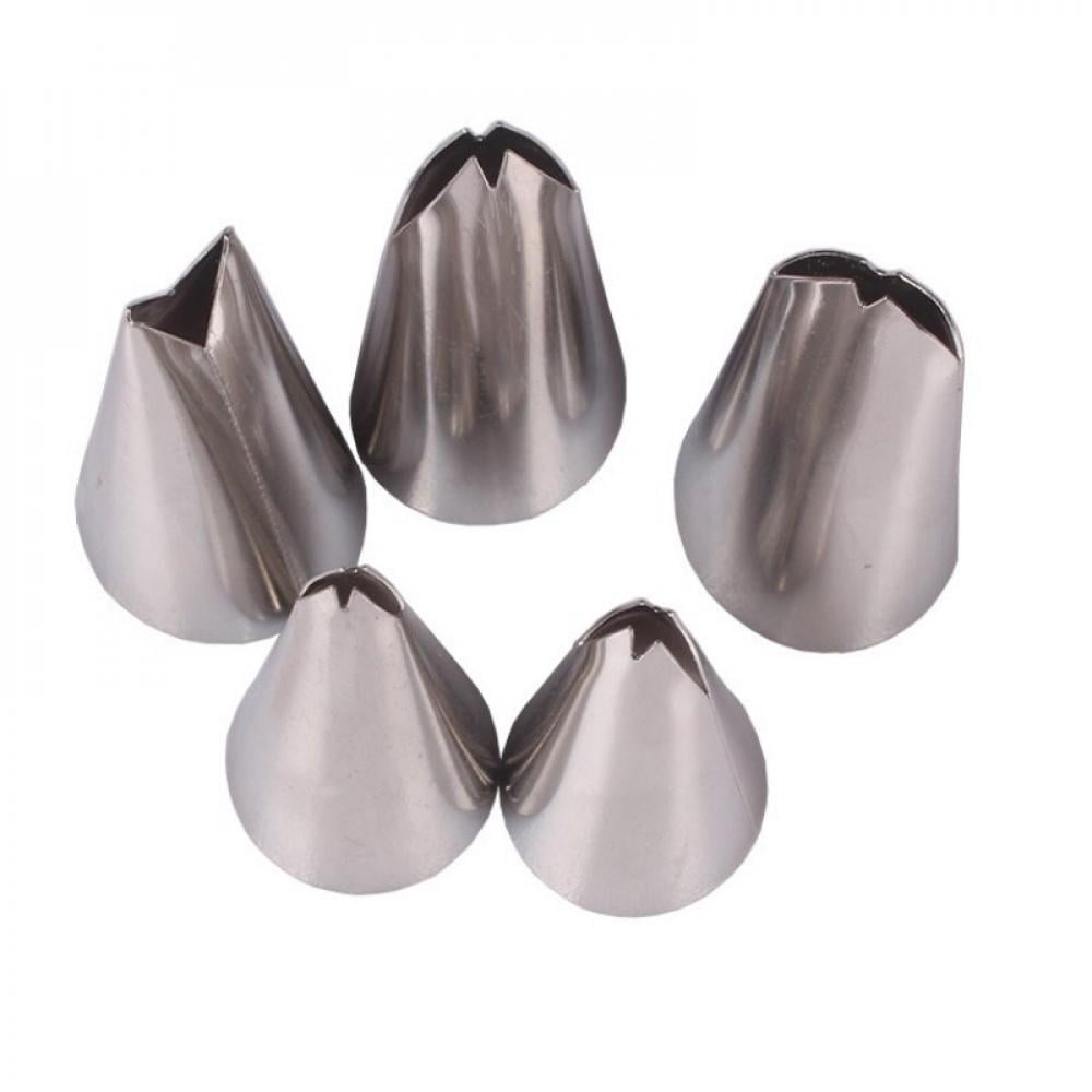 5 Pcs Stainless Steel Leaves Nozzles Icing Piping Nozzles Tips For Cake Decorating Pastry Fondant Tools