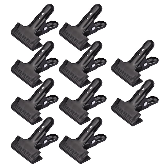 Riwcyla Heavy Duty Spring Metal Clip Photography Backdrop Clamps Background Support Holder with Rubber Protective Pad Photo Studio Photography Accessory, Pack of 10pcs