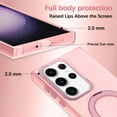 thumbnail image 3 of Magnetic for Samsung Galaxy S23 Ultra Case with Stand[Compatible with MagSafe]，Shockproof Magnetic Kickstand Slim Translucent Cover for Samsung Galaxy S23 Ultra Case with Ring Stand,Pink, 3 of 12
