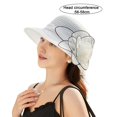 thumbnail image 6 of ZenCart Women Organza Kentucky Sun Hats Wide Brim Flower Church Bridal Hat Beach Derby Hat for Tea Party Wedding, 6 of 8
